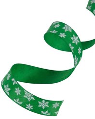 Лента 2,5х450см зелёный с узором SYSDA-5522413