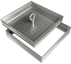 Напольный люк под плитку 600х600