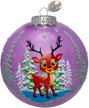 Шар с узором Олененок северный 6,5см, розовый, подарочная упаковка, КУ-65-234080