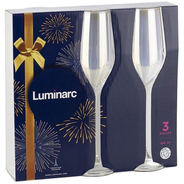 Набор бокалов д/шампанского Luminarc Celeste Золотистый хамелеон 160мл 3шт стекло