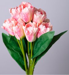 Букет искусственный Тюльпаны розовый 44см