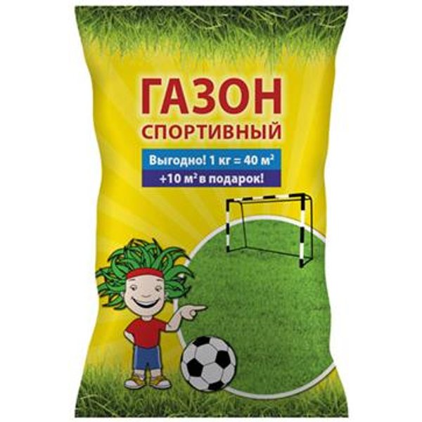 Семена газона Русский огород Спортивный 1кг