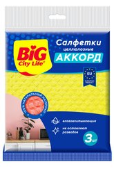 Салфетки д/уборки Big City Life Аккорд 15,7х16 см 3шт 230 г/м2 целлюлоза