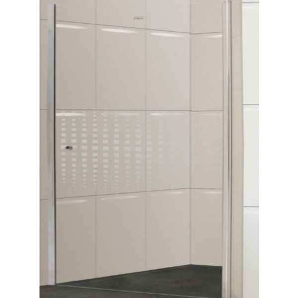 Дверь душевая Parly DE80 (80x185) дверь,прозрачное стекло 5мм с белой окр.