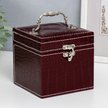 Шкатулка для украшений Фиолетовая дымка кожзам 12,5х12,5х12,5см