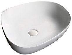 Раковина на столешницу Ceruttispa CR0044C (550х420х140) белая, асимметричная