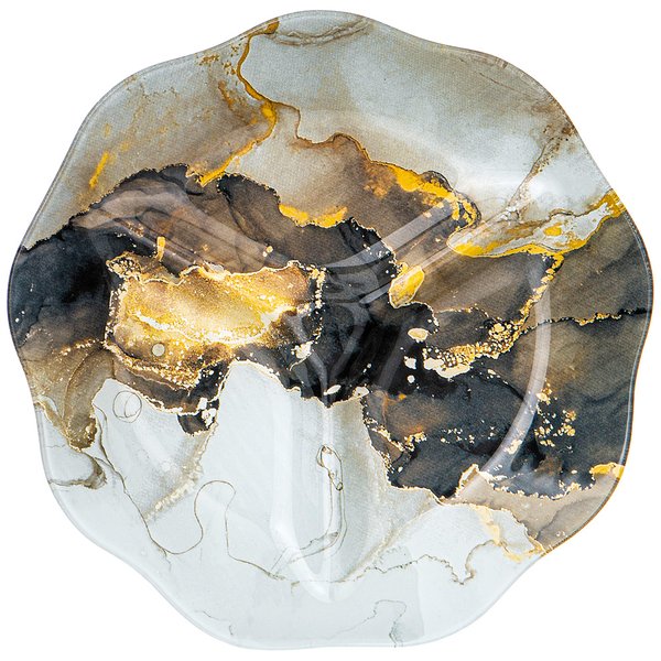 Менажница Lefard Marble 24см серый, стекло