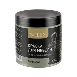 Краска для мебели SOLEX матовая Оливковый (0,75кг)