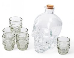 Набор д/напитков Glasserie Skull Штоф 800мл+Стопки 50мл 6шт стекло