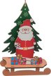 Украшение фигурное Санта с елкой 14х10см, дерево, SYMZPB-4425013