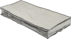 Кофр д/хранения подкроватный Qually 15х100х45см с молнией, с принтом, серый, спанбонд