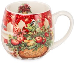 Кружка SIJ Рождественские яблоки 480мл фарфор