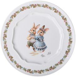 Тарелка закусочная Lefard Rabbits family 20,5см фарфор крольчата