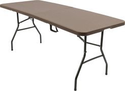 Стол-чемодан складной 180х70см h74см, сталь/ПНД, труба d22мм, столешница 35мм, коричневый "под дерево",OF00059