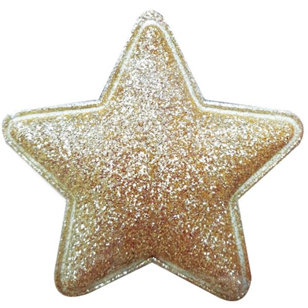 Украшение декоративное д/подарка Золотая звезда 5,5x0,2x5,5см,82649