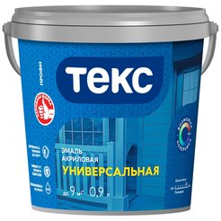 Эмаль универсальная акриловая ТЕКС Профи база А глянцевая 0,9л