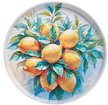 Поднос сервировочный Agness Citrus charm 33х2,1см сталь окрашенная