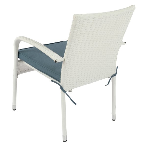 Набор садовой мебели Сан-Ремо (столик+2 кресла+диван), ротанг искусственный, белый, SG-22121