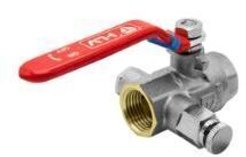 Кран шар.1/2" с дренажем и воздухоотводчиком вн-вн Optima HLV-101245.N.01