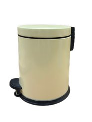 Бак для мусора 3л металл крем h24см d18,5см
