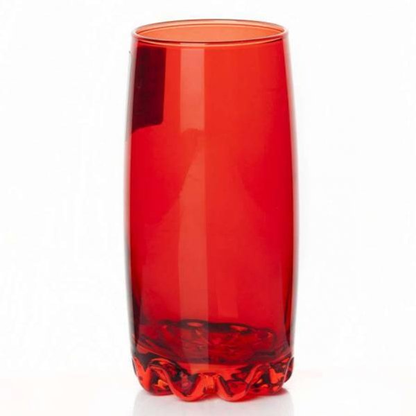 Стакан для воды Pasabahce Enjoy Red 385мл высокий,стекло