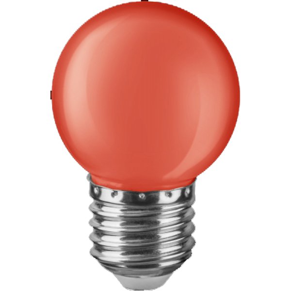 Лампа светодиодная Navigator 1Вт Е27 шар свет красный