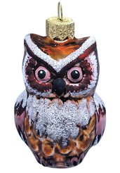 Украшение подвесное Сова h8см, стекло