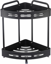 Полка угловая двухъярусная Zenfort TA-3542B2 41х24х6см черный матовый
