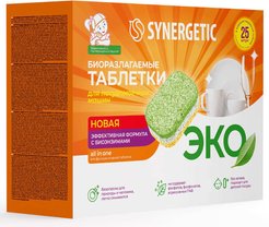 Таблетки д/посудомоечной машины Synergetic биоразлагаемые бесфосфатные 25шт