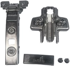 Комплект фурнитуры Hettich д/фасадов Allure-01 серебро, петля никель (петля+планка+заглушка)