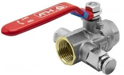Кран шар.1" с дренажем и воздухоотводчиком вн-вн Optima HLV-101245.N.03