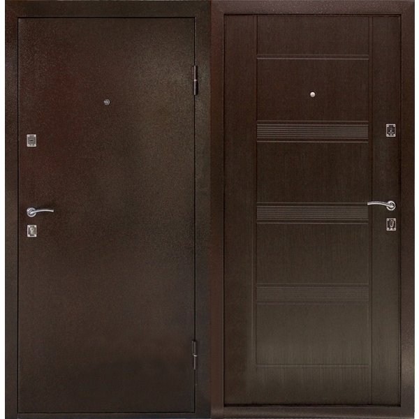 Дверь входная метал.Комфорт венге 960х2050 левая