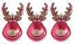 Набор украшений Олени Санты 3шт 11х6см, красный, SYQC-0123142