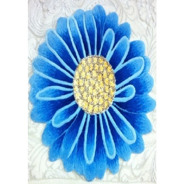 Ковер-цветок 0,7х0,7м синих оттенков в ассортименте