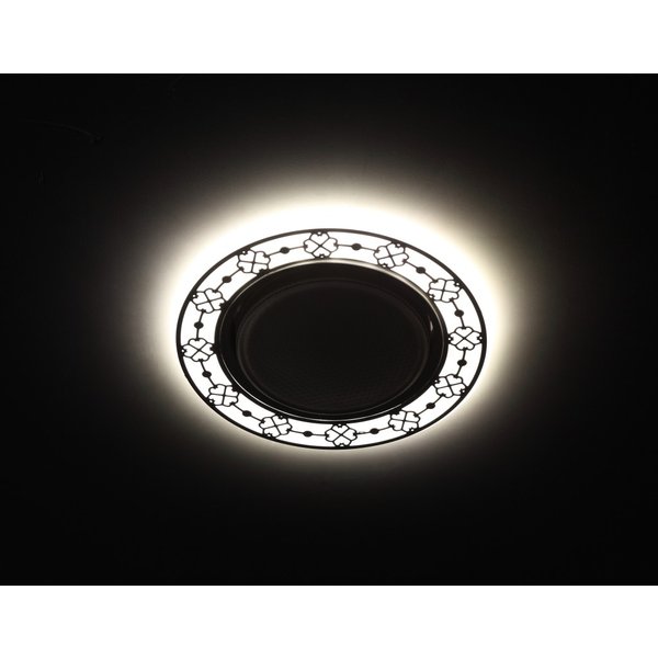 Светильник GХ53 с подсветкой ЭРА DK LD28 WH/BK белый/черный