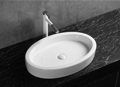 Раковина на столешницу Ceruttispa CR7045 (630х415х100) белая, овальная