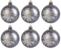 Набор шаров 6шт 6см серый SYQB-0122259