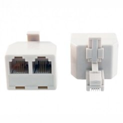 Переходник телеф.разветвитель (штекер RJ-11-3 гнезда RJ-11)