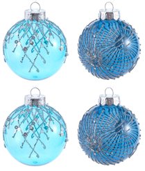 Набор шаров 4шт 8см голубой+синяя ночь, SYQB2-0123179