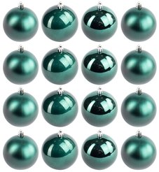 Набор шаров 16шт 8см темно-зелёный SYQA-0122106