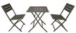 Набор садовой мебели Корфу (столик+2 складных стула), сталь/поливуд, серый, TY70416 