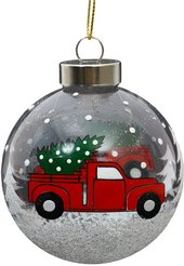 Шар с узором Грузовик 8см, прозрачный, SYQC2-0125151