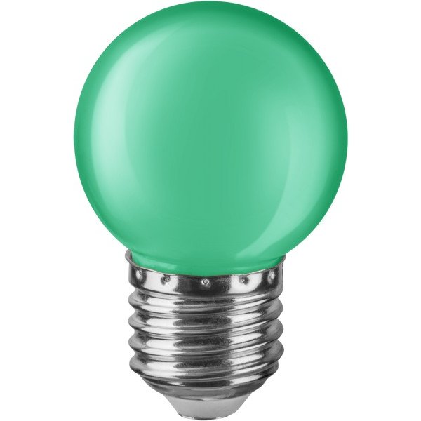 Лампа светодиодная Navigator 1Вт Е27 шар свет зеленый