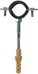 Хомут сантехнический оцинкованный 1/2" 20-23мм со шпилькой и дюбелем