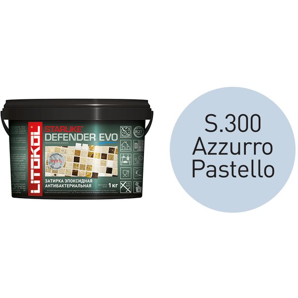 Затирка эпоксидная STARLIKE Defender EVO s.300 azzurro pastello (1кг)