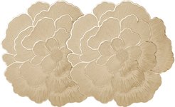 Набор салфеток сервировочных Lefard Золотые цветы 38см 2шт пластик