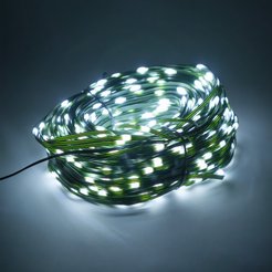 Электрогирлянда внешняя Нить 100м 1000LED, IP44, 220V, холодный белый, контроллер 8 режимов