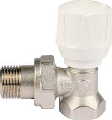 Клапан ручной терморегулирующий,угловой 1/2" Stout