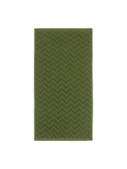 Полотенце махровое LoveLife Zig-Zag 70х130см, темная трава, плотность 450гр/м