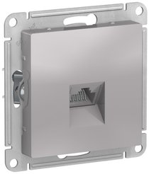 Розетка компьютерная RJ45 SE AtlasDesign Алюминий